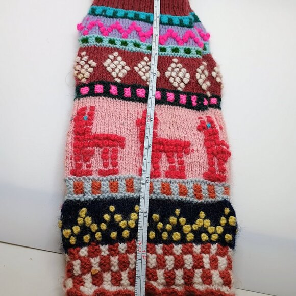 Unisex Sheep Wool Booties with Geometric Flame Design - Picture 5 of 6